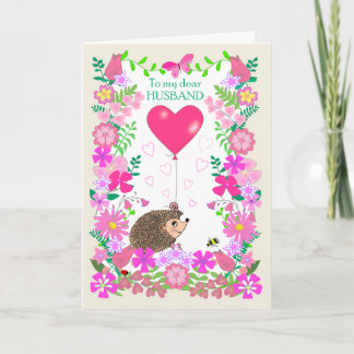 Till make Valentine med en söt igelkott Kort
