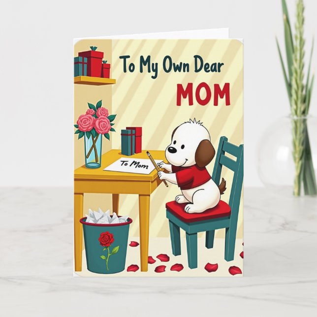 Till Mamma Djur Presentkort Kort (Framsida)
