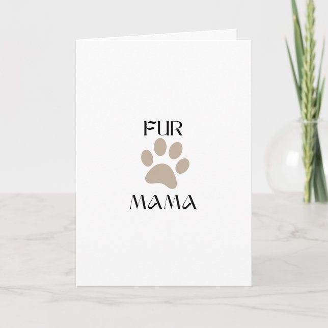 Till Mamma, djurälskande mors dag & födelsedag Kort (Framsida)