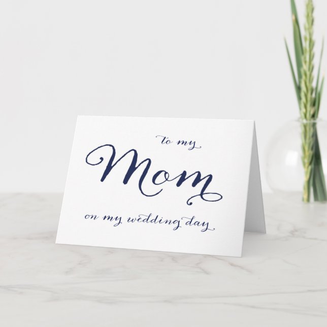 Till Mamma på mitt Bröllopsdag-kort Kort (Framsida)