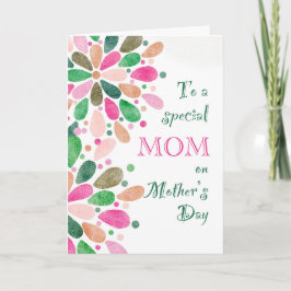 Till mamma på mors dag färgglatt kort