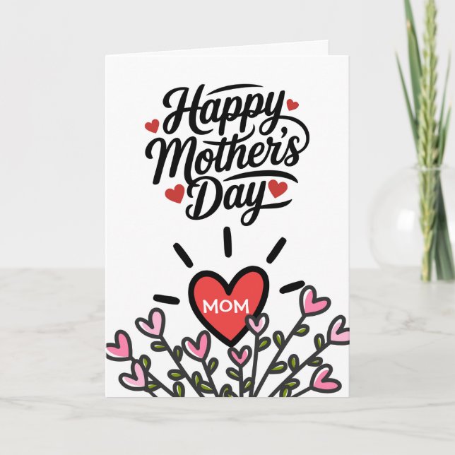 Till Mamma på Mors Dag Trädgård av Kärlek Kort (Framsida)