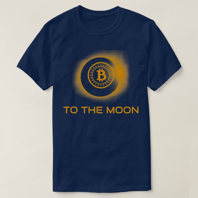 Till Måne Bitcoin Solar Eclipse T Shirt (Design framsida)