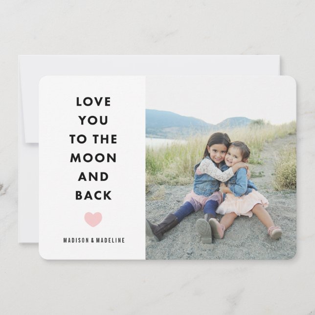 Till Måne | Fotokort på Alla hjärtans dag Julkort (Framsida)