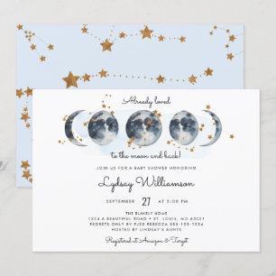 Till Måne kelestial Baby Shower Inbjudningar