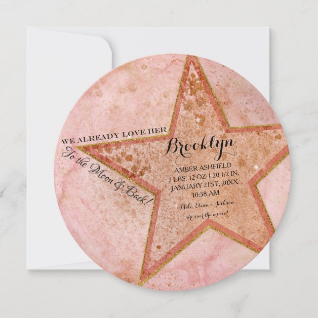 Till Måne och bak - foto från det nyfödda Flicka Meddelande (Framsida)