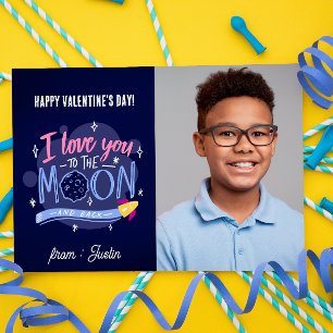 TILL MÅNE OCH BAKS KIDS Valentines foto Anteckningskort