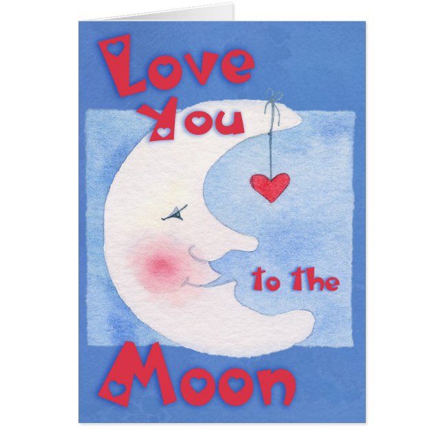 Till månen hälsningskort (Framsidan)