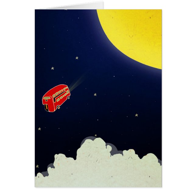 Till månen hälsningskort (Framsidan)