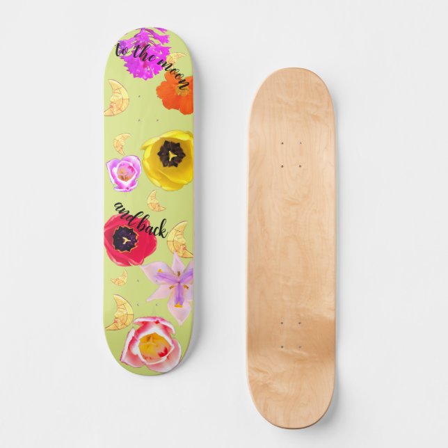 Till månen och tillbaka Skateboard (Framsida)