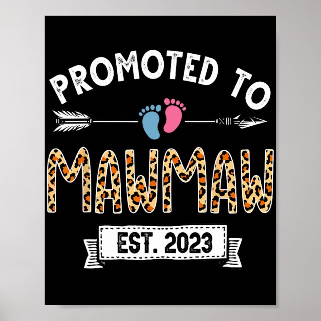 till Mawmaw Est 2023 Leopard Mors dag Poster (Framsidan)