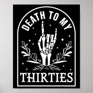 Till min 30:e födelsedag Skeleton Gothic Hallo Poster