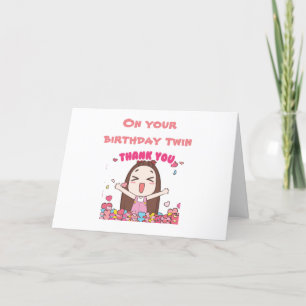 TILL MIN "ÄLDRE TWIN" PÅ DIN BIRTHDAG KORT