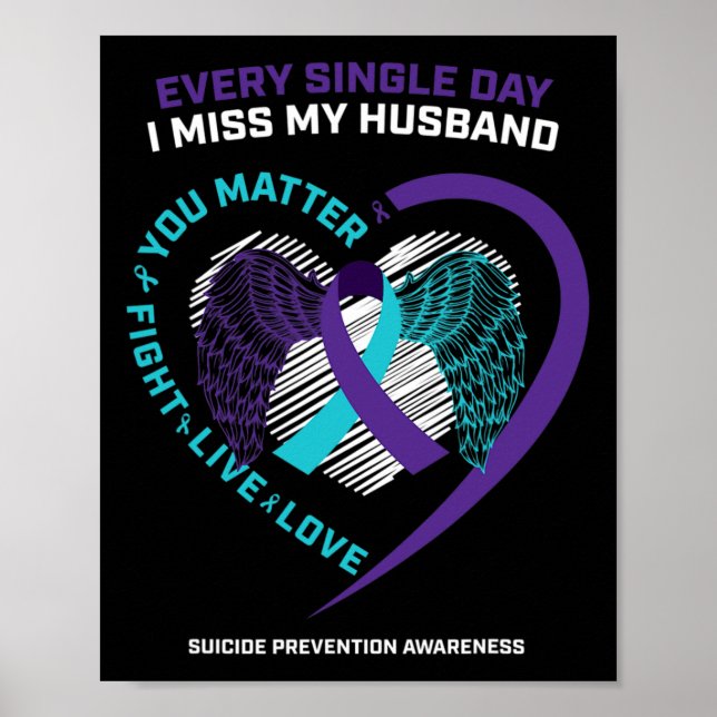 Till min älskade makes minne Förebyggande av själv Poster (Framsidan)