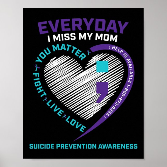 Till min älskade mamma - Medvetenhet och förebygga Poster (Framsidan)