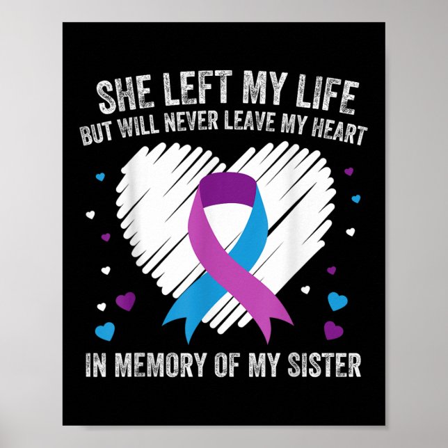 Till min älskade systers minne - förebyggande av s poster (Framsidan)