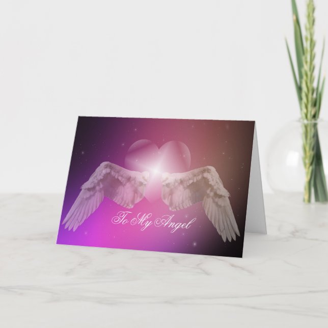 Till min ängelvalentin helgkort (Framsida)