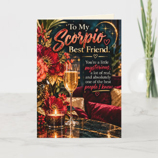 Till min bästa Scorpio-vän – uppriktig vänskap Kort