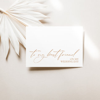 "Till min bästa vän på min Bröllopsdag"-meddelande