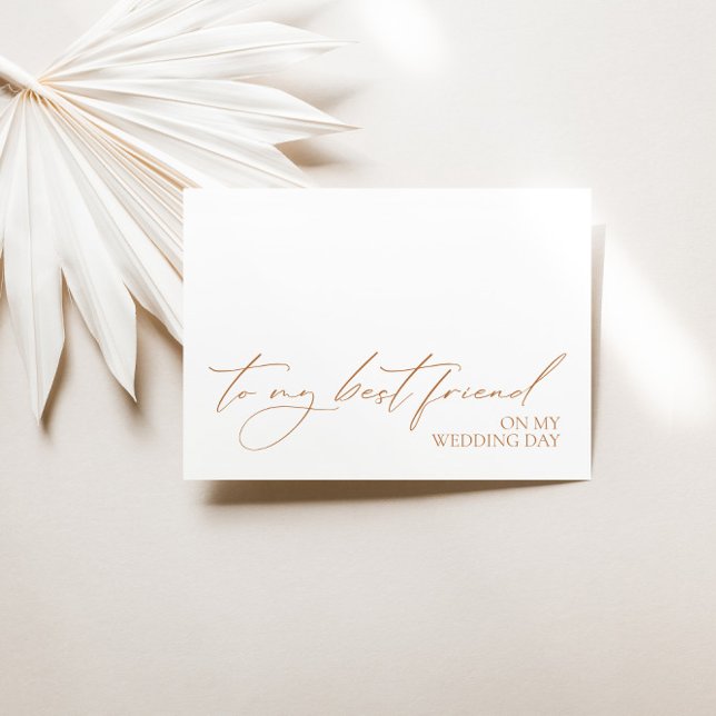 "Till min bästa vän på min Bröllopsdag"-meddelande (Skapare uppladdad)