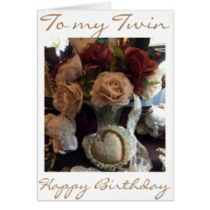 TILL MIN BEAUTIFUL TWIN PÅ DIN BIRTHDAG HÄLSNINGSKORT