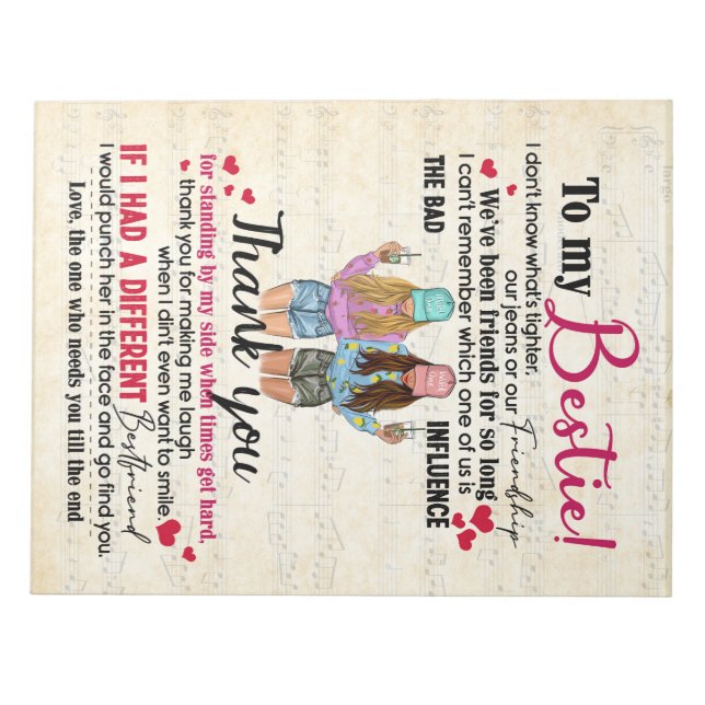 Till min Bestie. Vi har varit vänner så länge Anteckningsblock (Framsida)