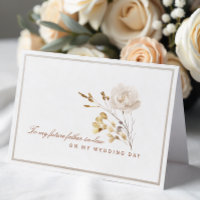 Till min blivande svärfar Bröllopsdag Blommig Kort