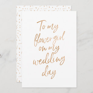 Till min blomflicka på min bröllopsdag inbjudningar