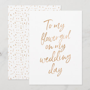 Till min blomsterflicka på min bröllopsdag inbjudningar