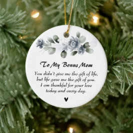 Till min Bonus Mamma Personlig Julgransprydnad Keramik