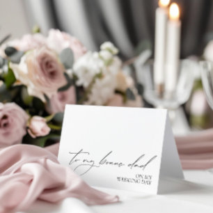 "Till min Bonus Pappa på min Bröllopsdag"-meddelan Tack Kort