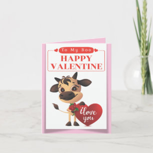 Till min Boo, LYCKLIG VALENTINE Kort för hälsnin