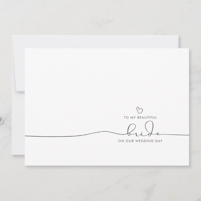 Till min bricka på vårt Bröllopsdag Cute Message (Framsida)