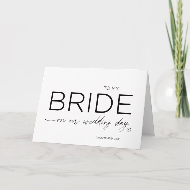 Till min Bride Bröllop-gåva från Groom till framti Kort (Framsida)