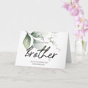 Till min bror Bröllop Tack från Bride Groom C Kort