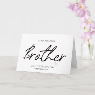 Till min bror Bröllop Tack från Bride Groom Kort