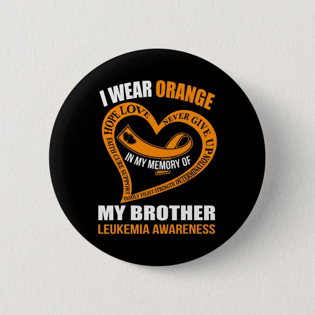 Till min bror LEUKEMIA AWARENESS Knapp (Framsida)