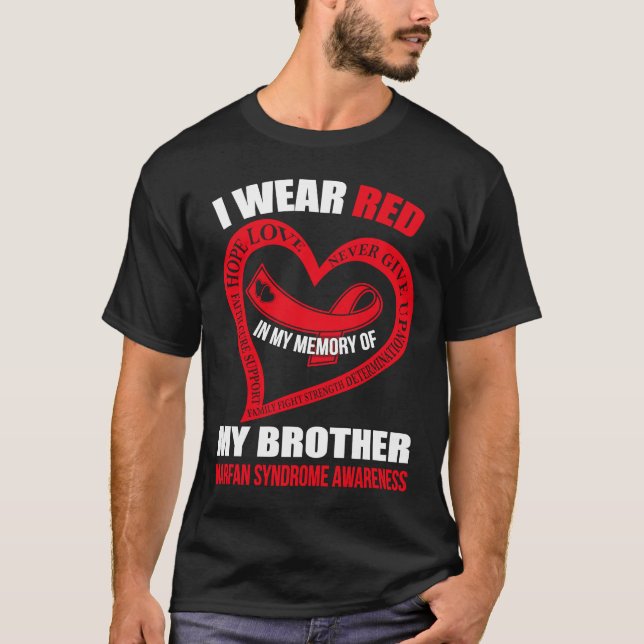 Till min bror MARFAN SYNDROME AWARENE T Shirt (Framsida)