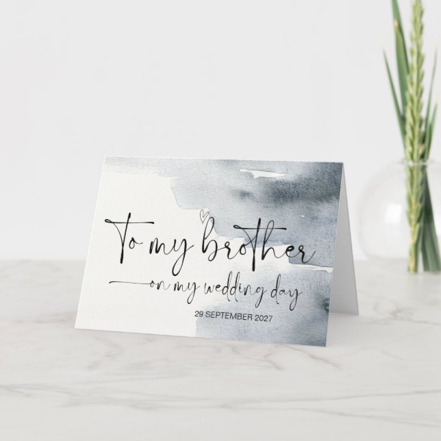 Till min bror på Bröllopsdag Tack Bride Groom Kort (Framsida)