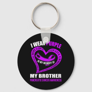 Till min bror PANCREATIC CANCER MEDVETEN Nyckelring
