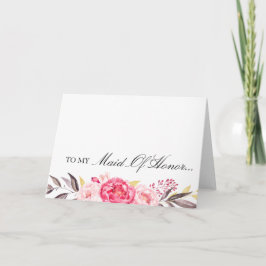 Till min brudtjänsteflicka, Tack, Bröllop Kort