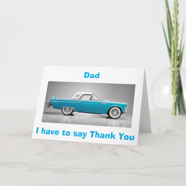 TILL MIN "CLASSIC PAPPA" PÅ DIN BIRTHDAY-TBIRD STI KORT (Framsida)