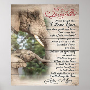 TILL MIN DAUGHTER   Bästa familj för närvarande Poster