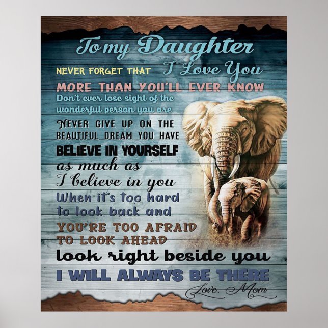 TILL MIN DAUGHTER | Coola gåva till din flicka Poster (Framsidan)