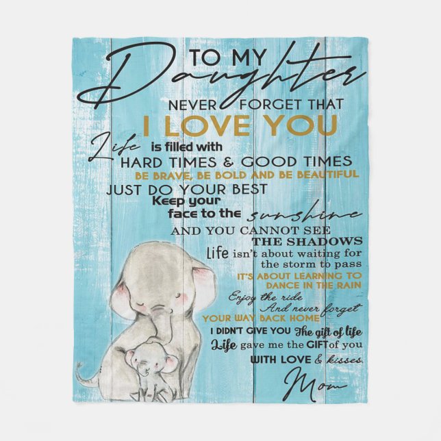 TILL MIN DAUGHTER | LOVELY GIFT FÖR DAUGHTER FLEECEFILT (Framsidan)
