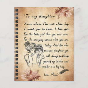 Till min dotter Birthday Gift, Cute Mamma Baby Gif Flygblad