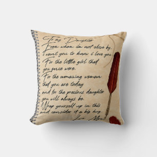 Till min dotter Birthday Gift, Cute Mamma Baby Gif Kudde