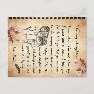 Till min dotter Birthday Gift, Cute Mamma Baby Gif Vykort