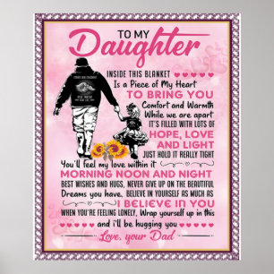 Till min dotter Birthday Gift, Cute Pappa Baby Gif Poster