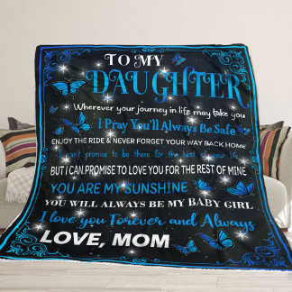 Till min dotter Blanket, gåva till födelsedagen Fleecefilt